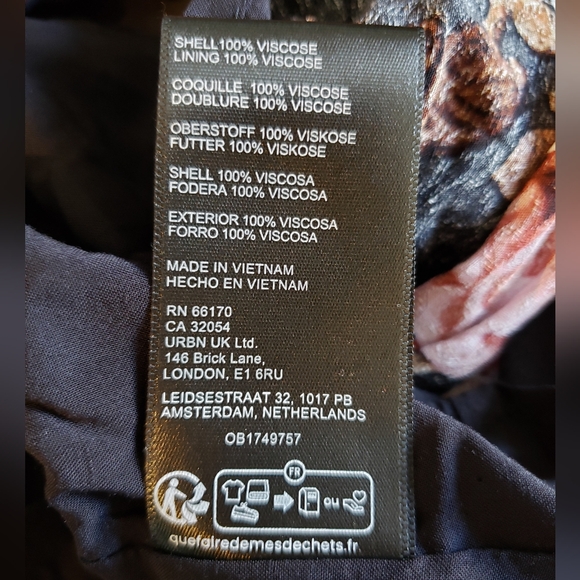 Free people rows of roses maxi dress in black combo size XS - Picture 16 of 16